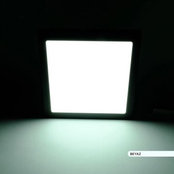 ACK AP04-03331 32 Watt Siyah Kasa Sıva Üstü 40x40 LED Panel - OSRAM LED - Beyaz Işık (6500K)