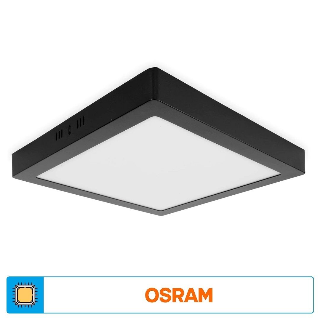 ACK AP04-03331 32 Watt Siyah Kasa Sıva Üstü 30x30 LED Panel - OSRAM LED - Beyaz Işık (6500K)