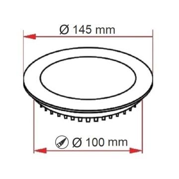 ERKled ERK3639 6+3 Watt Çift Renkli Sıva Altı Yuvarlak LED Panel