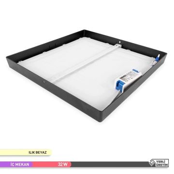 ACK AP04-03311 32 Watt Siyah Kasa Sıva Üstü 30x30 LED Panel - OSRAM LED - Ilık Beyaz (4000K)