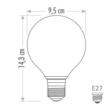 CATA CT-4235 15 Watt G95 LED Glop Ampul - Gün Işığı (3200K)