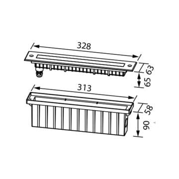 JUPITER LG926 6x2 Watt OSRAM LED Yere Gömme Armatür - Gün Işığı (3000K)