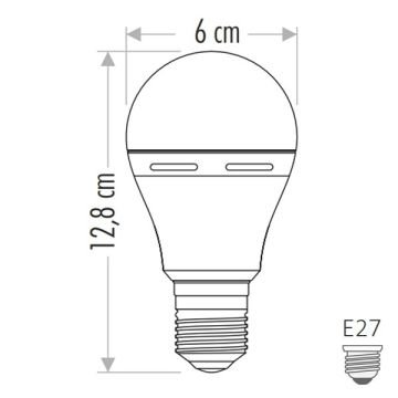 CATA CT-4229 9 Watt Şarjlı LED Ampul - Beyaz Işık (6400K)