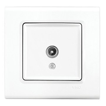 VİKO Linnera/Rollina 90440059-60 TV Prizi (8-12dB - Geçişli) [Beyaz]
