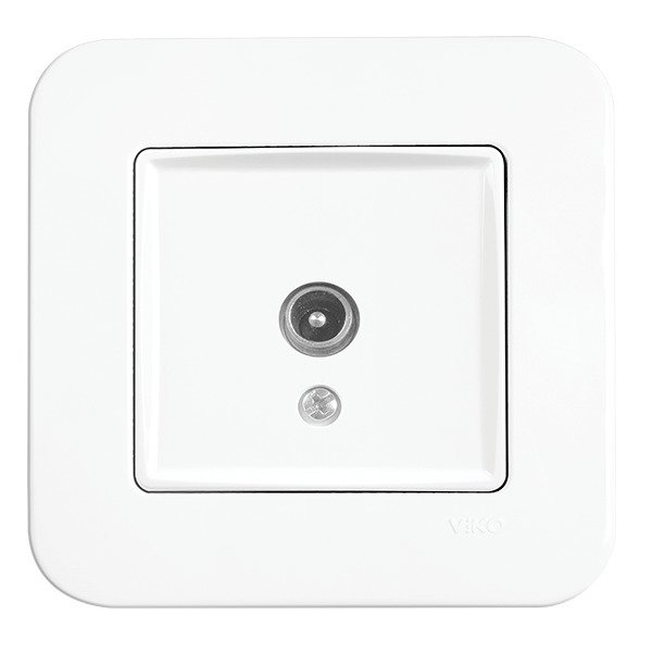 VİKO Linnera/Rollina 90440059-60 TV Prizi (8-12dB - Geçişli) [Beyaz]