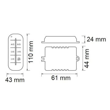 NOAS YL27-1005 5 Kanallı Avize Kumandası