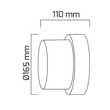 GOYA GY 7247 18 Watt Siyah Yuvarlak Dış Mekan LED Aplik - Gün Işığı (3000K)