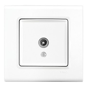 VİKO Linnera/Rollina 90440049 TV Prizi (Dirençsiz) [Beyaz]