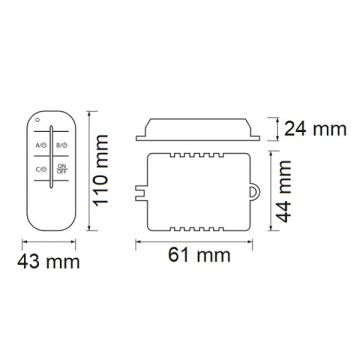 NOAS YL27-1003 3 Kanallı Avize Kumandası