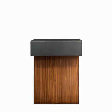 CreaLight CL-B-120 12 Watt 23 cm Ahşap (Ceviz) Desenli LED Bollard Armatür - Metal Gövde - SAMSUNG/OSRAM LED & MEAN WELL/EAGLERISE Driver - IP65 - Gün Işığı (3000K)