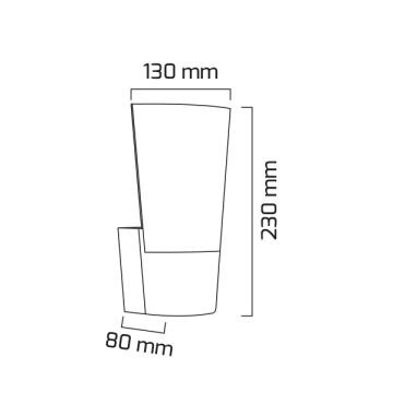 GOYA GY 7246 18 Watt Siyah Çift Yönlü Dış Mekan LED Aplik - Gün Işığı (3000K)