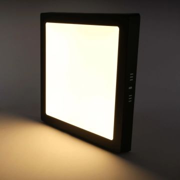 ACK AP04-02401 24 Watt Siyah Kasa Sıva Üstü 30x30 LED Panel - OSRAM LED - Gün Işığı (3000K)