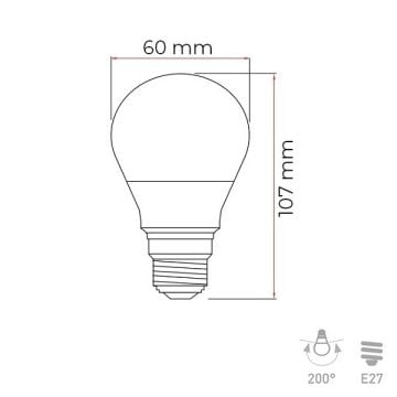 Panasonic 5.5 Watt A60 LED Ampul - Beyaz Işık (6500K)