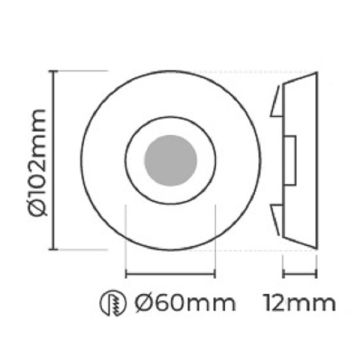MOLLED MOL562 Yuvarlak LED Kristal Spot (Çerçeve Işıklı)