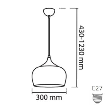 CreaLight YL-211-S Bronz Retro Avize