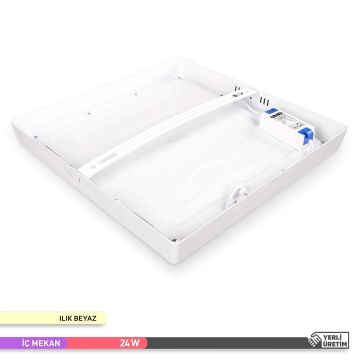 ACK AP04-02410 24 Watt Sıva Üstü 30x30 LED Panel - OSRAM LED - Ilık Beyaz (4000K)