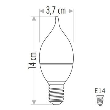 CATA CT-4084 8 Watt LED Kıvrık Mum Ampul