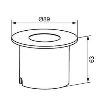 JUPITER LG946 4 Watt Paslanmaz Çelik Çerçeveli LED Yere Gömme Armatür - - Gün Işığı (3000K)