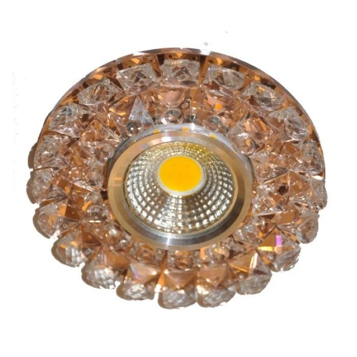 MOLLED MOL543-B 3+2 Watt Yuvarlak Gold Kristal LED Spot (LED Çerçeve Işıklı)