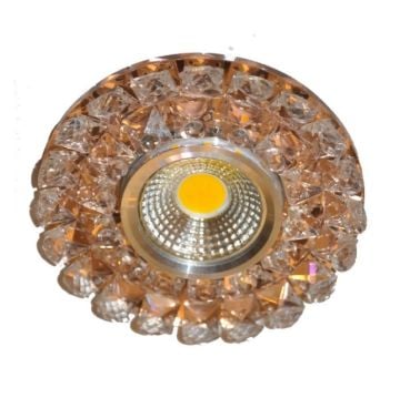 MOLLED MOL543-B Yuvarlak Gold LED Kristal Spot (Çerçeve Işıklı)