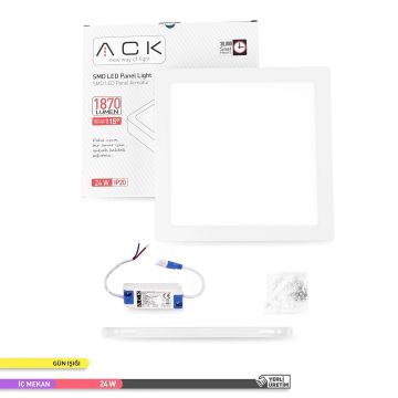 ACK AP04-02400 24 Watt Sıva Üstü 30x30 LED Panel - OSRAM LED - Gün Işığı (3000K)