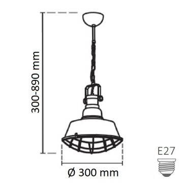 CreaLight YL-3716 Siyah Retro Avize