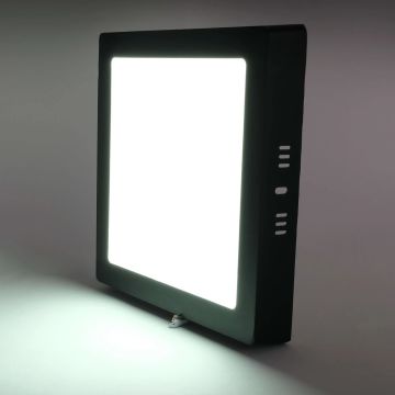 ACK AP04-01801 18 Watt Siyah Kasa Sıva Üstü Kare LED Panel - OSRAM LED - Gün Işığı (3000K)