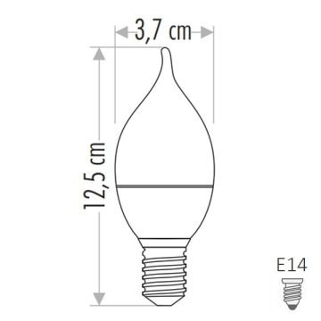 CATA CT-4077 5 Watt LED Kıvrık Mum Ampul