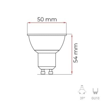 Panasonic 4 Watt GU10 Duylu Mercekli LED Ampul - Sarı Işık (2700K)