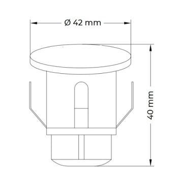 JUPITER LW982 1 Watt Antrasit LED Yere Gömme Armatür - Metal - Gün Işığı (3000K)