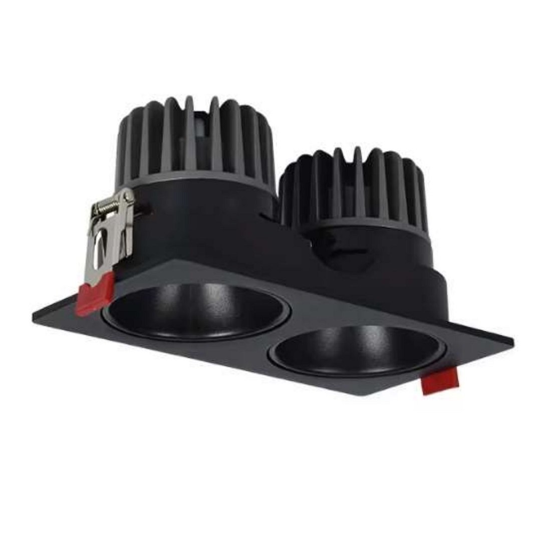 MOLLED MOL4082M 2x12 Watt Siyah Kasa Sıva Altı İkili LED Spot (SAMSUNG/OSRAM/PHILIPS LED & EAGLERISE/PHILIPS/LIFUD Driver)