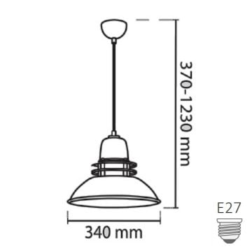 CreaLight YL-226-S Siyah Retro Avize