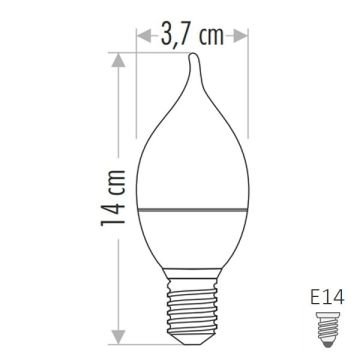 CATA CT-4080 7 Watt LED Kıvrık Mum Ampul