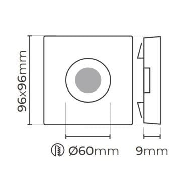 MOLLED MOL541 Bronz Kristal Kare LED Spot (Çerçeve Işıklı)