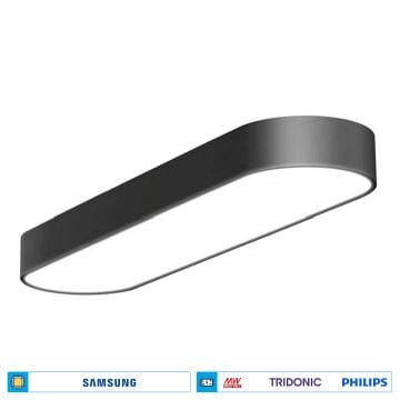 ACK AL02-82911 126 Watt 30x150 cm Elips Sıva Üstü Lineer Armatür - SAMSUNG/OSRAM LED & MEAN WELL/PHILIPS/TRIDONIC Driver