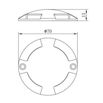 JUPITER LG923 1 Watt 4 Yönlü LED Yere Gömme Armatür - Gün Işığı (3000K)