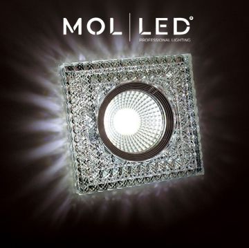 MOLLED MOL539 Bronz Yuvarlak LED Kristal Spot (Çerçeve Işıklı)