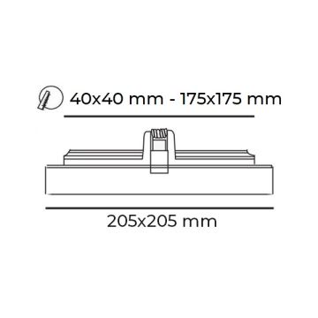 HELIOS HS 1057 36 Watt Ayarlanabilir Kare LED Panel