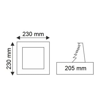 HELIOS HS 1014 18 Watt Sıva Altı Kare LED Panel