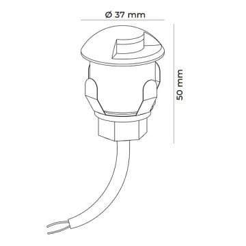 JUPITER LW981 1 Watt Antrasit LED Yere Gömme Armatür - Metal - Gün Işığı (3000K)