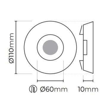 MOLLED MOL532 Bronz Yuvarlak LED Kristal Spot (Çerçeve Işıklı)