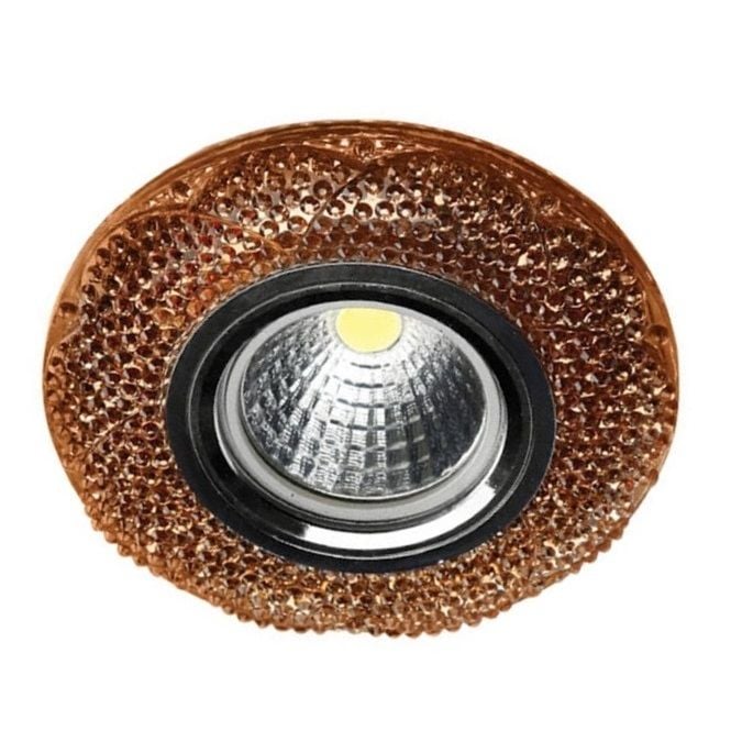 MOLLED MOL532 3+2 Watt Bronz Yuvarlak Kristal LED Spot (LED Çerçeve Işıklı)