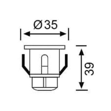 JUPITER LG980 1 Watt Paslanmaz Çelik Çerçeveli LED Yere Gömme Armatür - Gün Işığı (3000K)