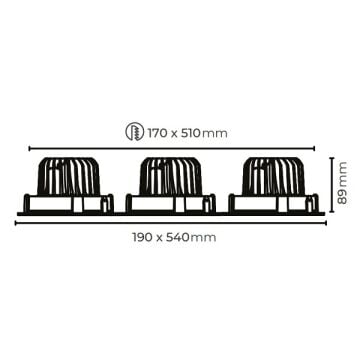 MOLLED MOL2093 Siyah/Beyaz Kasa 2x33 Watt İkili LED Mağaza Spotu (SAMSUNG/OSRAM LED & PHILIPS/OSRAM Driver)