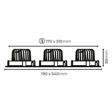 MOLLED MOL2093 Siyah/Beyaz Kasa 2x26 Watt İkili LED Mağaza Spotu (SAMSUNG/OSRAM LED & EAGLERISE/PHILIPS/LIFUD Driver)