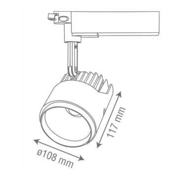 goldX ZE750-BK Siyah Kasa 30 Watt LED Ray Spot (SAMSUNG LED & EAGLERISE Driver)