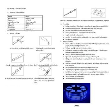 JUPITER LE220 M 220 Volt 9 Watt/Metre Mavi Neon Hortum Led (50 Metre)