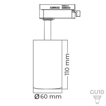 Braytron SBH04-00600 Beyaz Ray Spot Kasası (GU10 Duylu)