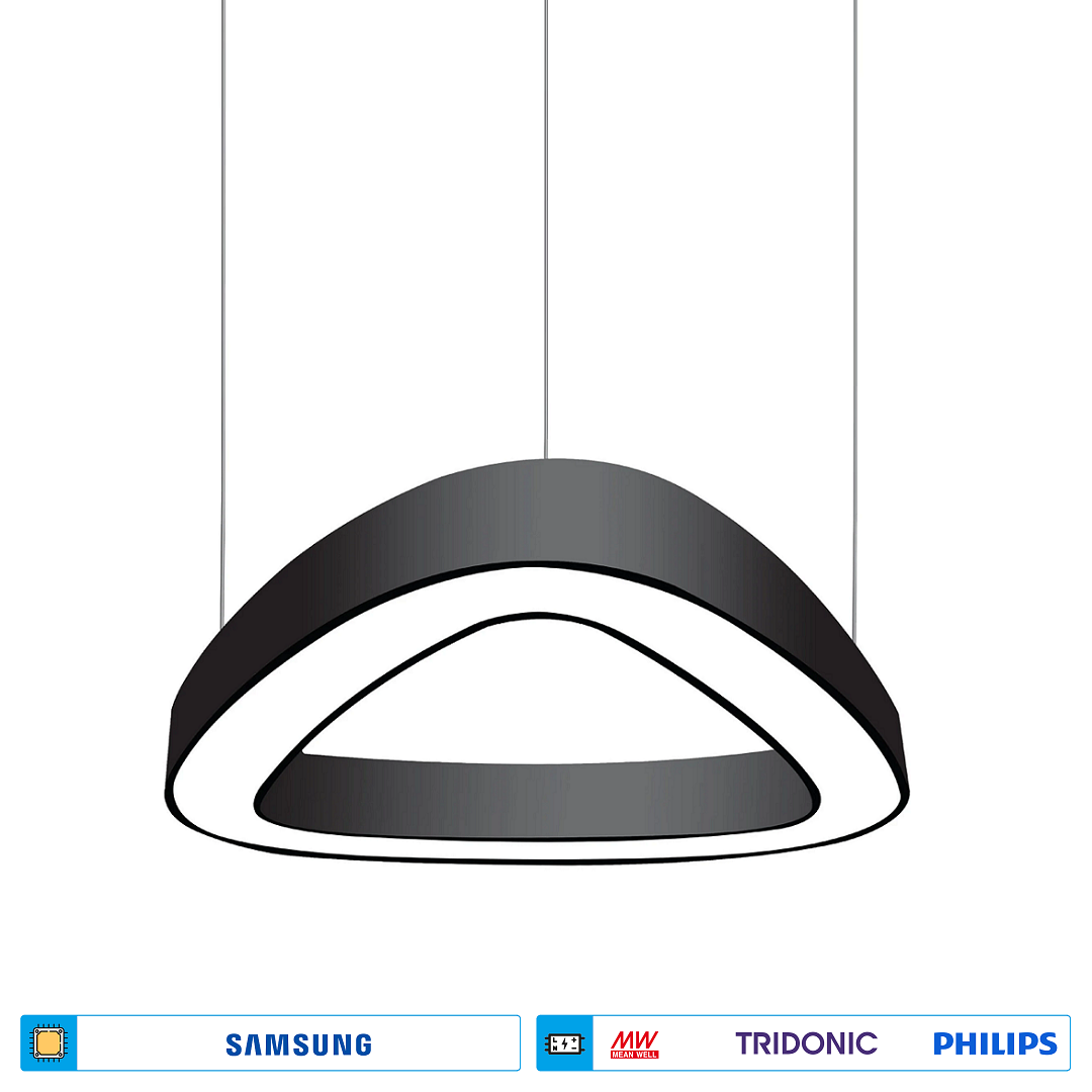 ACK AL02-04101 105 Watt Üçgen Halka Sıva Üstü Lineer Armatür - SAMSUNG/OSRAM LED & MEAN WELL/PHILIPS/TRIDONIC Driver