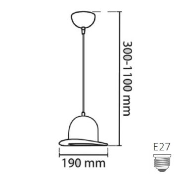 NOAS YL-MR-332 Siyah Fötr Şapka Avize